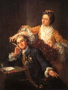 William Hogarth David Garrick and His Wife oil on canvas
